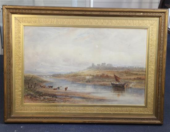 James Orrock (1829-1913) Lancaster Castle 18.5 x 29.5in.